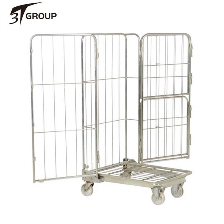 Galvanized Foldable Metal Warehouse Roll Cage PRICE